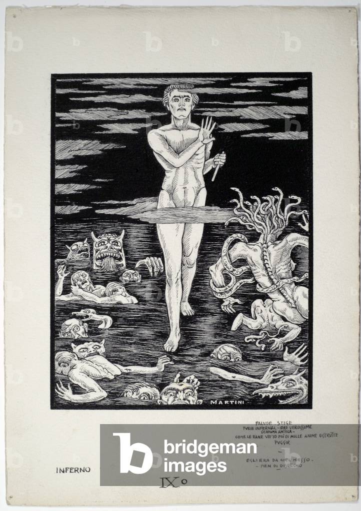 Dantesque Album (Album Dantesco), 1920-30 (pencil, Indian ink, gouache)