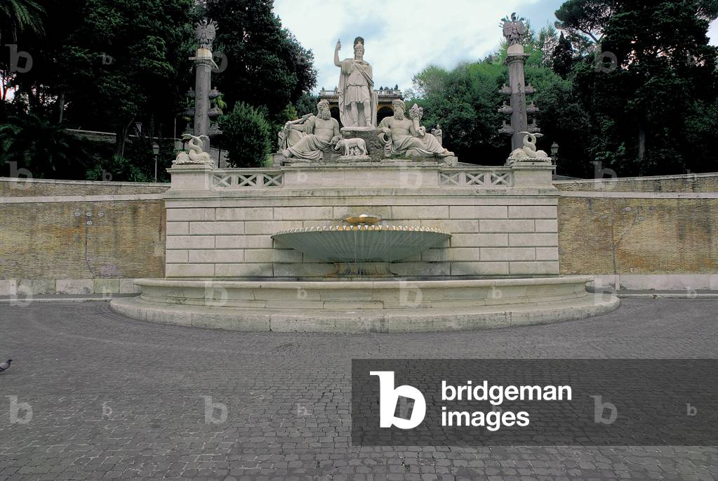 Fontana della Dea Roma (fountain) in Piazza del Popolo, 1823