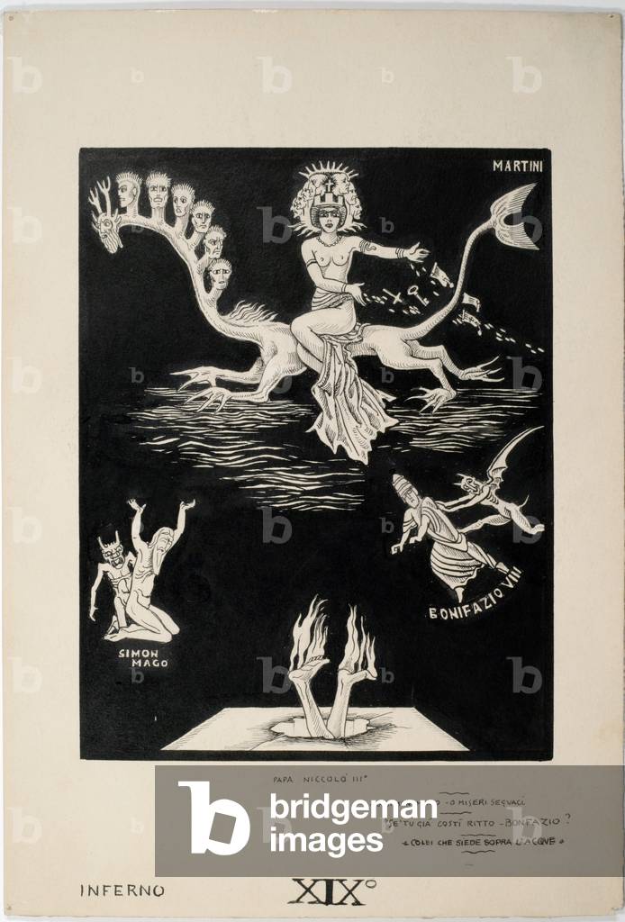 Dantesque Album (Album Dantesco), 1920-30 (pencil, Indian ink, gouache)