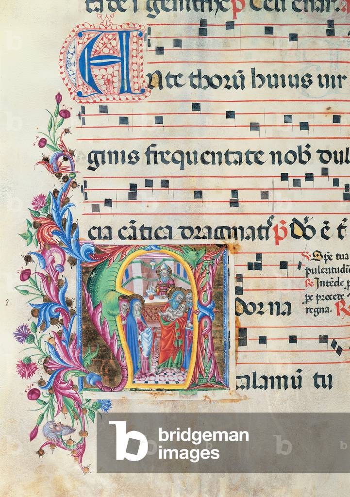 Day hours and night hours antiphonary from the first Saturday of Advent to the IV Sunday after Epiphany, (illuminated manuscript)