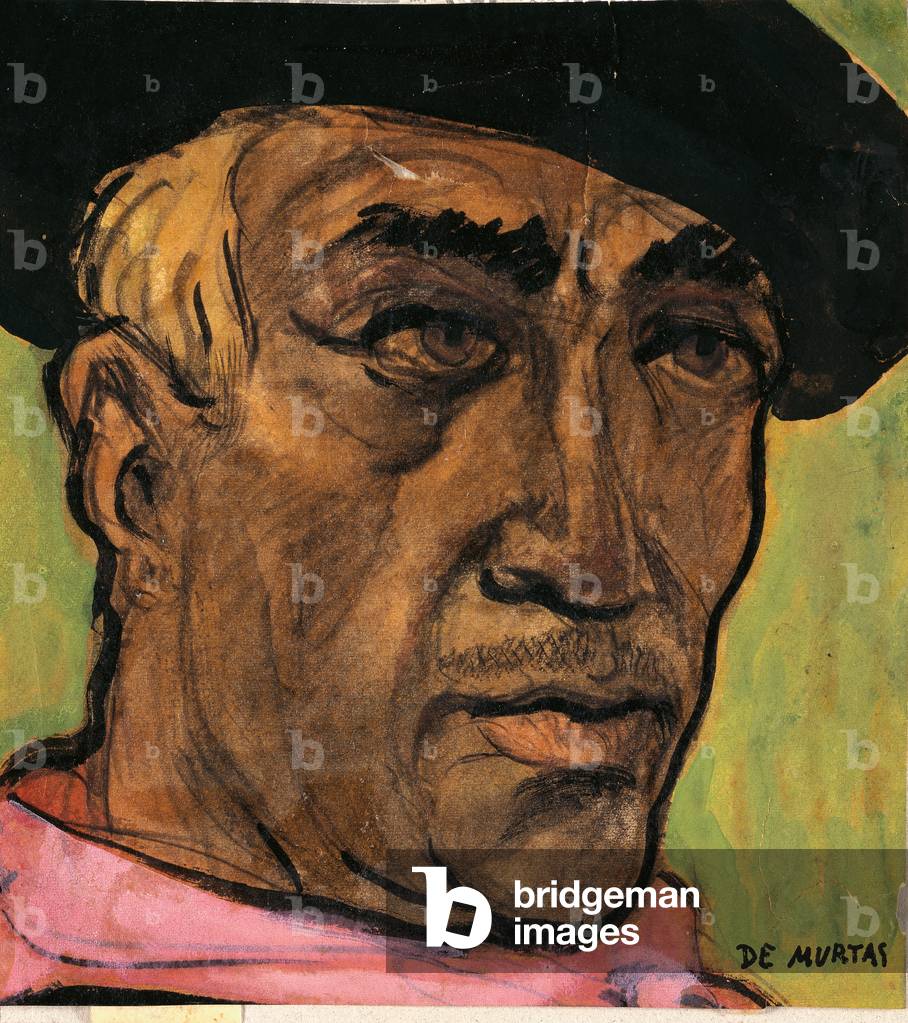 Self-portrait (Autoritratto), 1966 (tempera on paper)