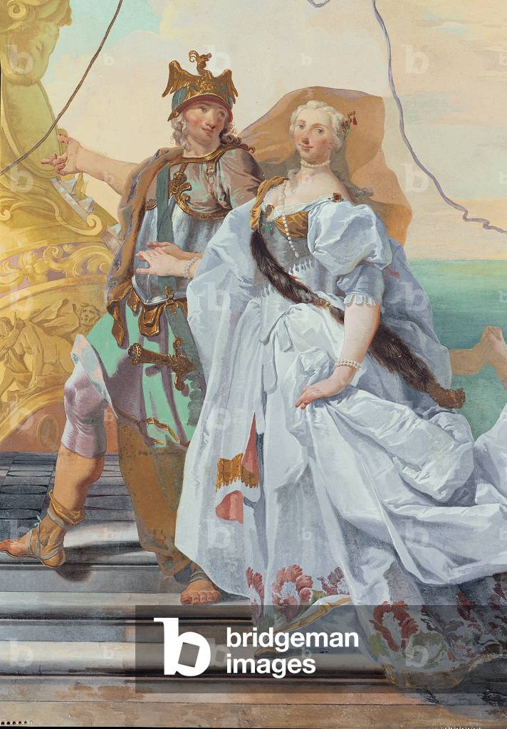 Stories of Caesar and Cleopatra: Cleopatra Boarding, 1740 (fresco)