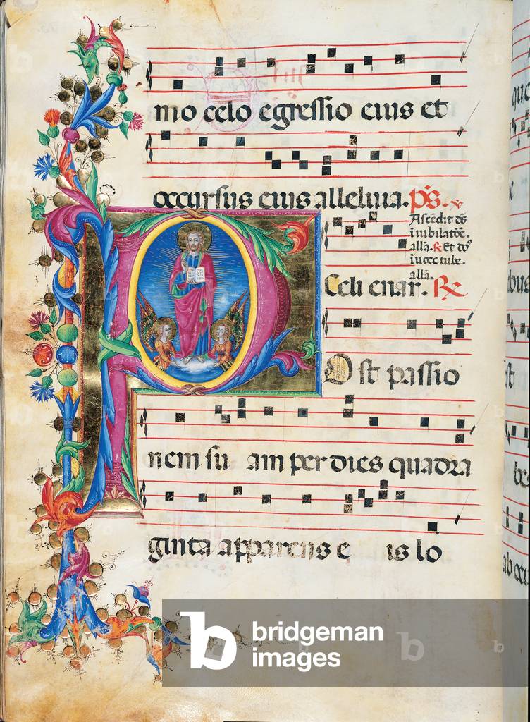 Day and night Antiphonary from Holy Saturday to the 10th Sunday after Pentecost, (illuminated manuscript)