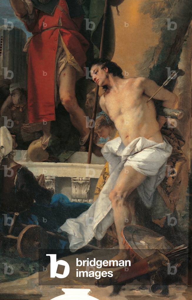 Saints Rocco and Sebastian (I santi Rocco e Sebastiano), by Giambattista Tiepolo, 1758 - 1759, 18th Century, oil on canvas