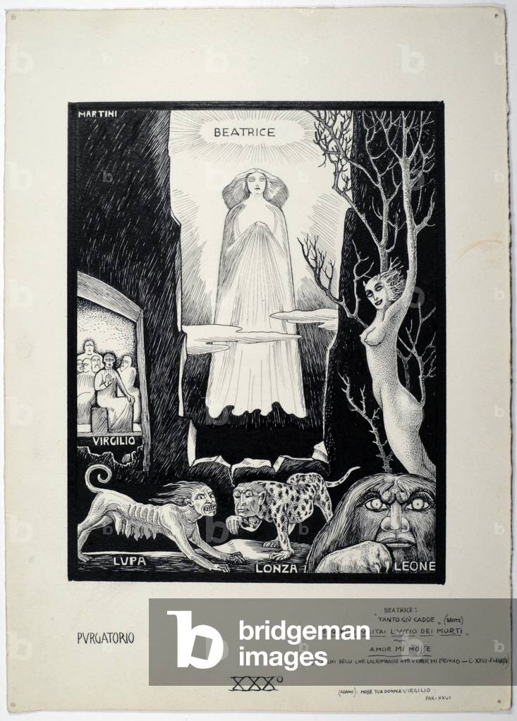 Dantesque Album (Album Dantesco), 1920-30 (pencil, Indian ink, gouache)