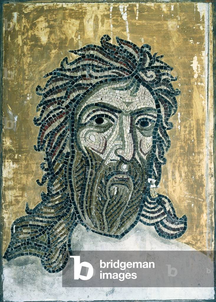 Head of St. John the Baptist (Testa di San Giovanni Battista), 19th Century, polychrome mosaic