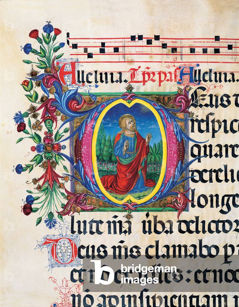 Psalter with night and day holiday Hymns according to the Roman Curia tradition, (illuminated manuscript)