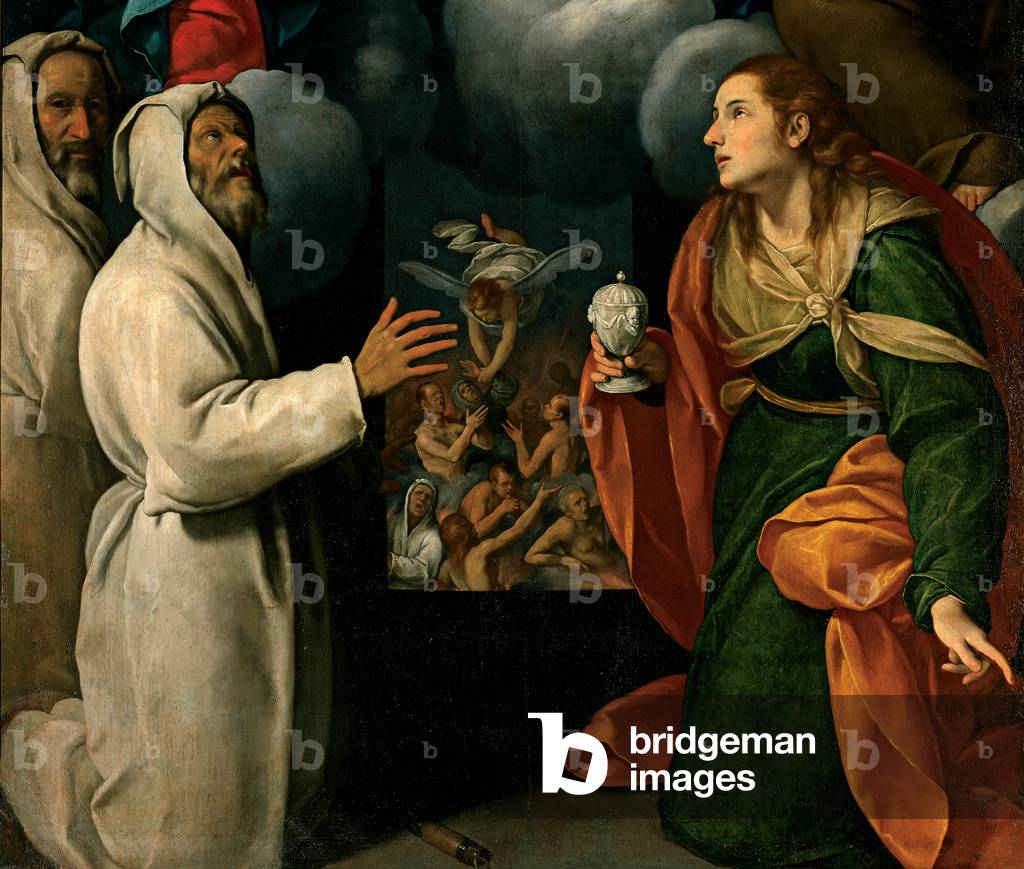 Madonna and Child with St Anthony, St Mary Magdalene, Disciplini and Purging Souls, 1609 - 1679 (canvas)