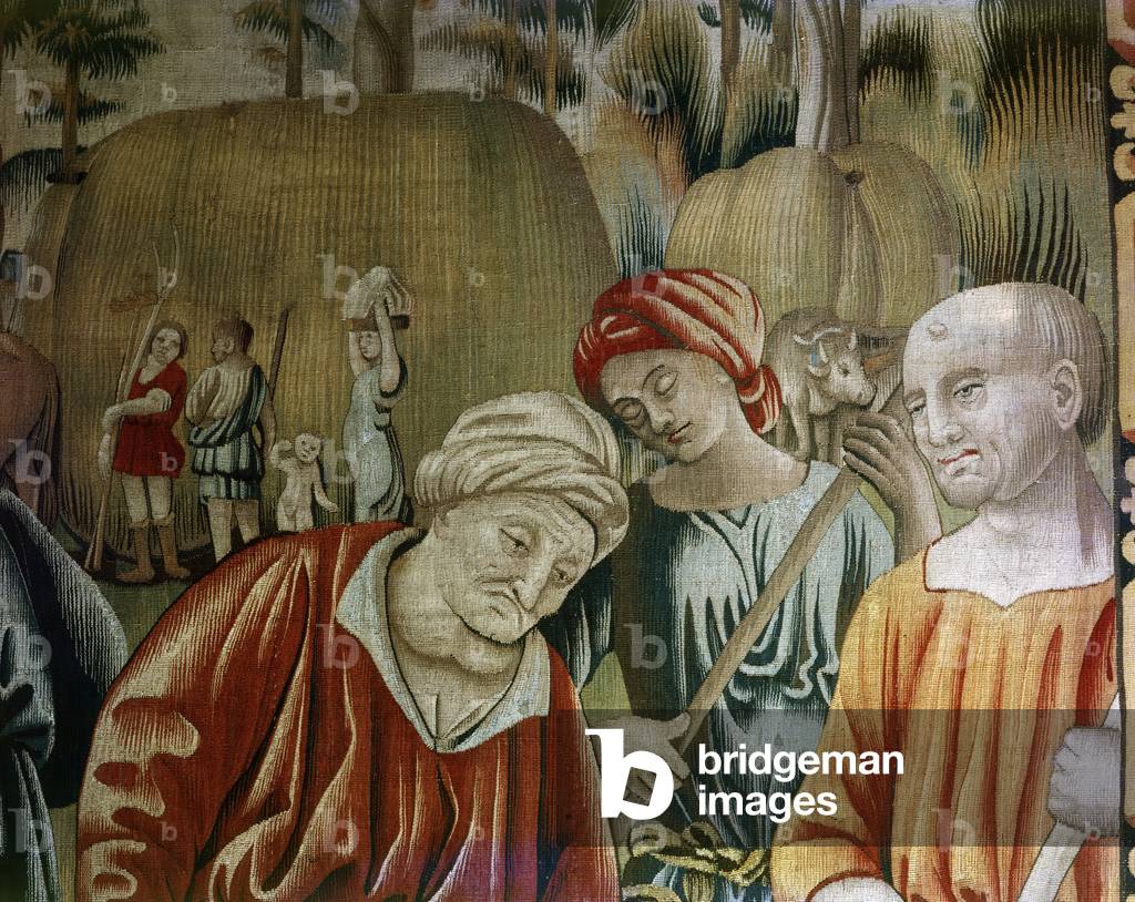 The Months Trivulzio (June), by Benedetto from Milan, from a cardboard by Stuardi Bartolomeo also known as Bramantino, Vigevano Manifacture, 1504 - 1509, 16th Century, wool and silk tapestry, 5 - 6 5 warp threads per cm