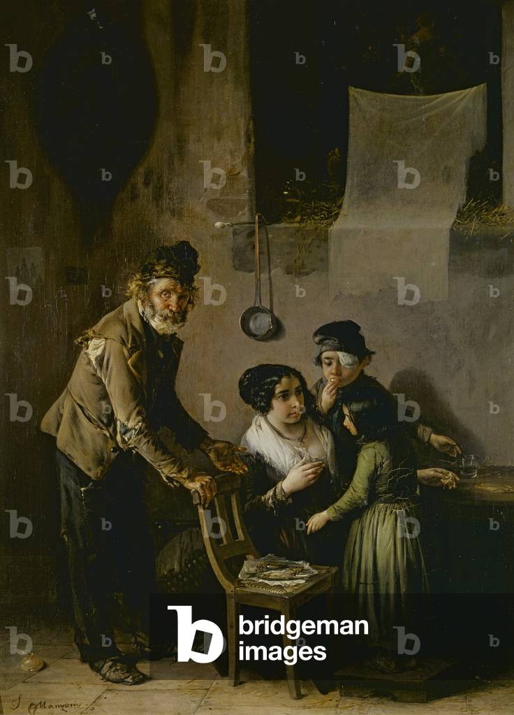 Beggars (oil on canvas)