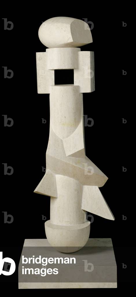 Sculpture (Scultura), by Natalino Andolfatto, 1985, 20th Century, travertine