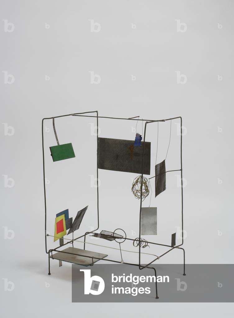 Opera Omnia (metal plate, colours residues solidified in canisters, soldered and hanging cardboards)