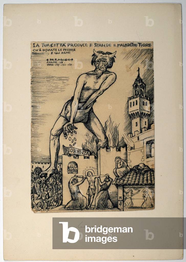 Dantesque Album (Album Dantesco), 1920-30 (pencil, Indian ink, gouache)