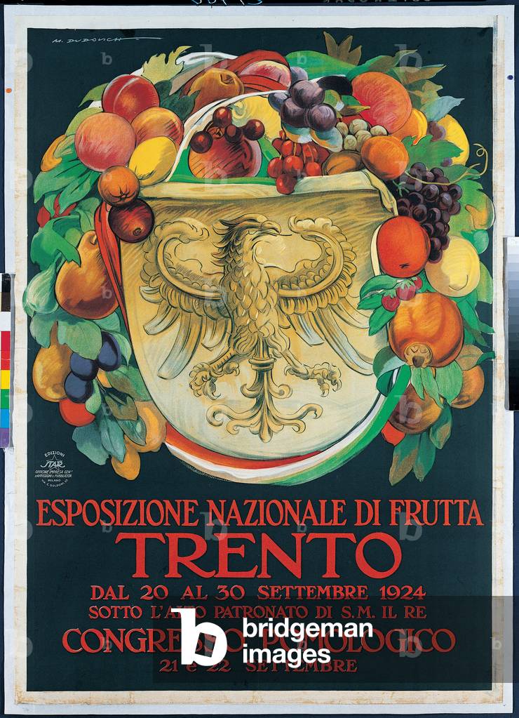 poster for the national exhibition of fruits in Trento (italy), 1924 (poster)