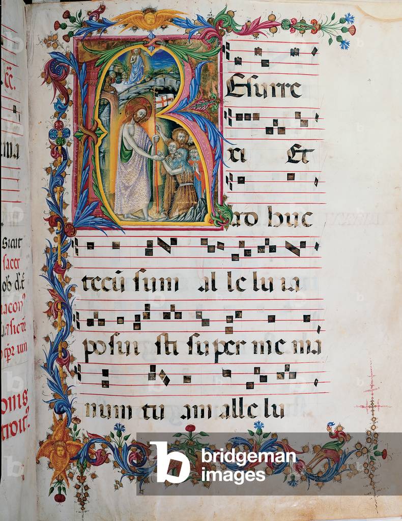 Gradual from Palm Sunday to the XXIV Sunday after Pentecost, (illuminated manuscript)