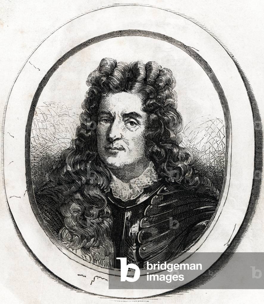 "Ritratto di Nicolas Catinat de La Fauconnerie (1637-1712)" 1801 di French School, b/w