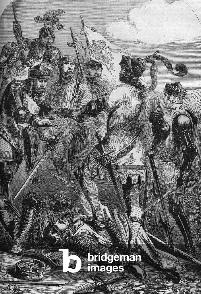 Hundertjähriger Krieg: „Der König von Frankreich Johannes II. der Gute (1319-1364) wird von den Engländern in 