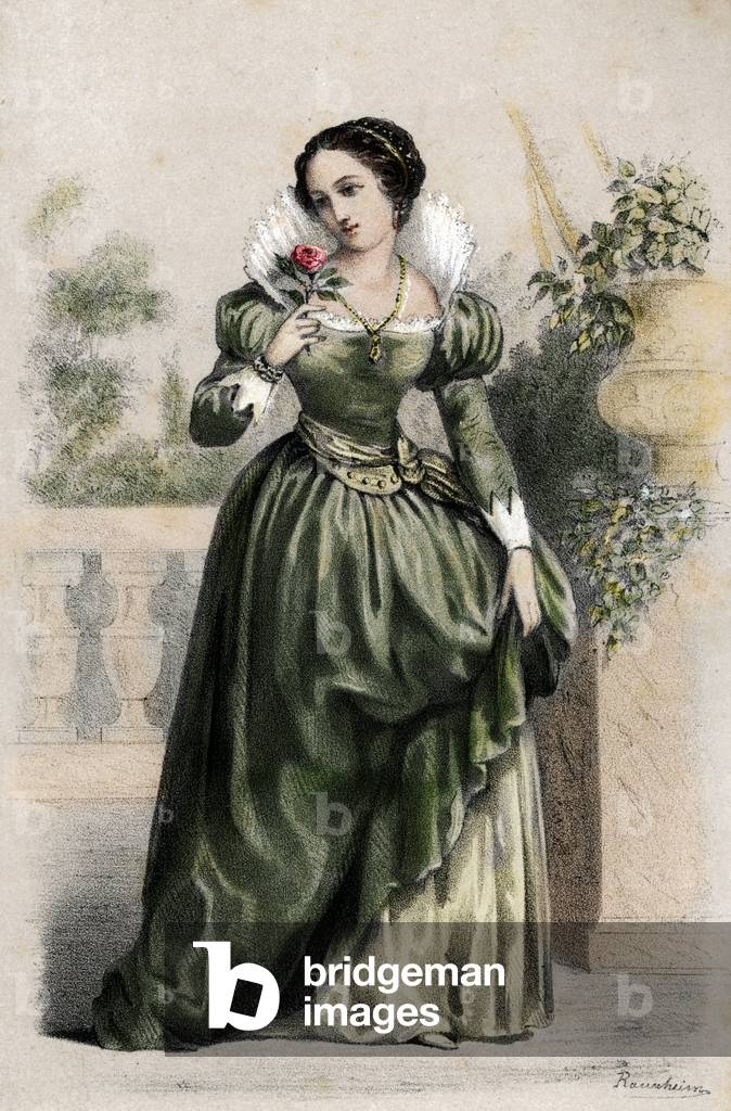 Portrait of Margaret Roper (daughter of Thomas More) (1505-1544), writer and translator. 19th century (engraving from “The illustrious Women of Europe” by Countess Drohojowska)