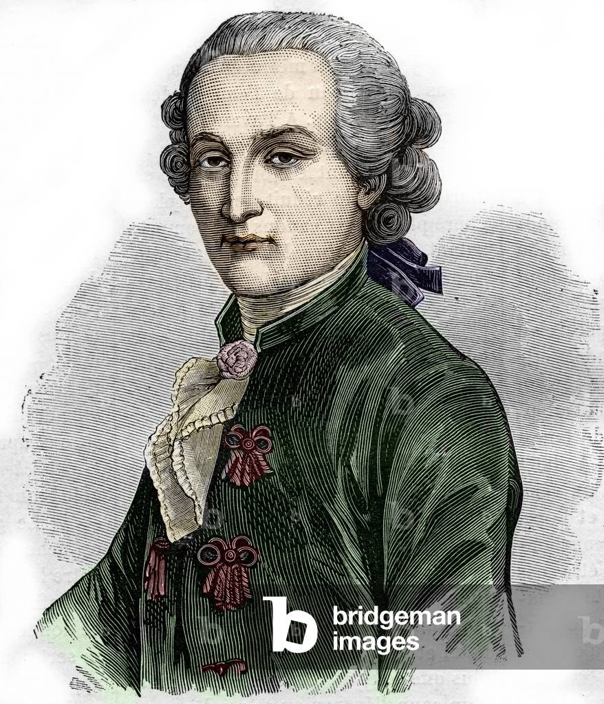 Portrait of Jean Francois Pilatre de Rosier, 1880 (engraving)