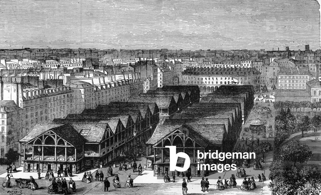View of the ancient temple march (engraving)