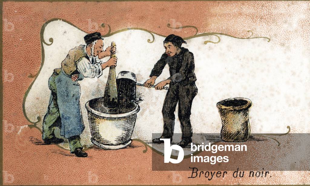 Imaged or idiomatic expression: have the blues - Chromolithograph of the end of the 19th century