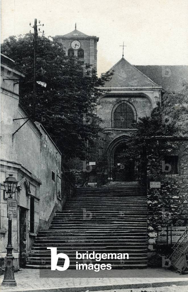 View of the church of Saint Peter Saint Paul in Ivry sur Seine (Ivry-sur-Seine) in the Val de Marne Postcard ca. 1910 Private collection