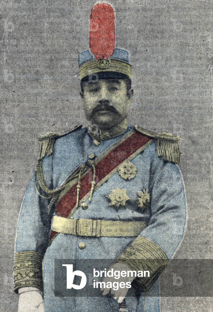 Portrait of Chinese President Li Yuanhong (1864-1928) (Portrait of Li Yuanhong chinese president) Illustration from “” The Pelerin”” 22/07/1917 Private Collection Â