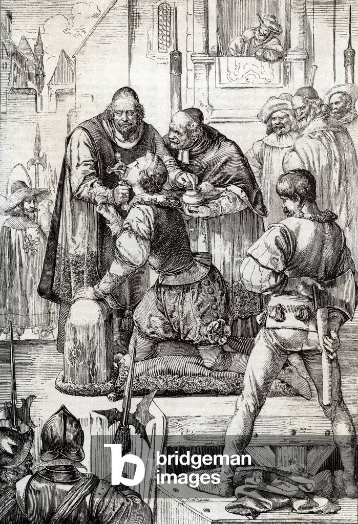 War of Ninety Years (or revolt of the Netherlands) (1568-1648): the decollation of Lamoral, Count of Egmont, P