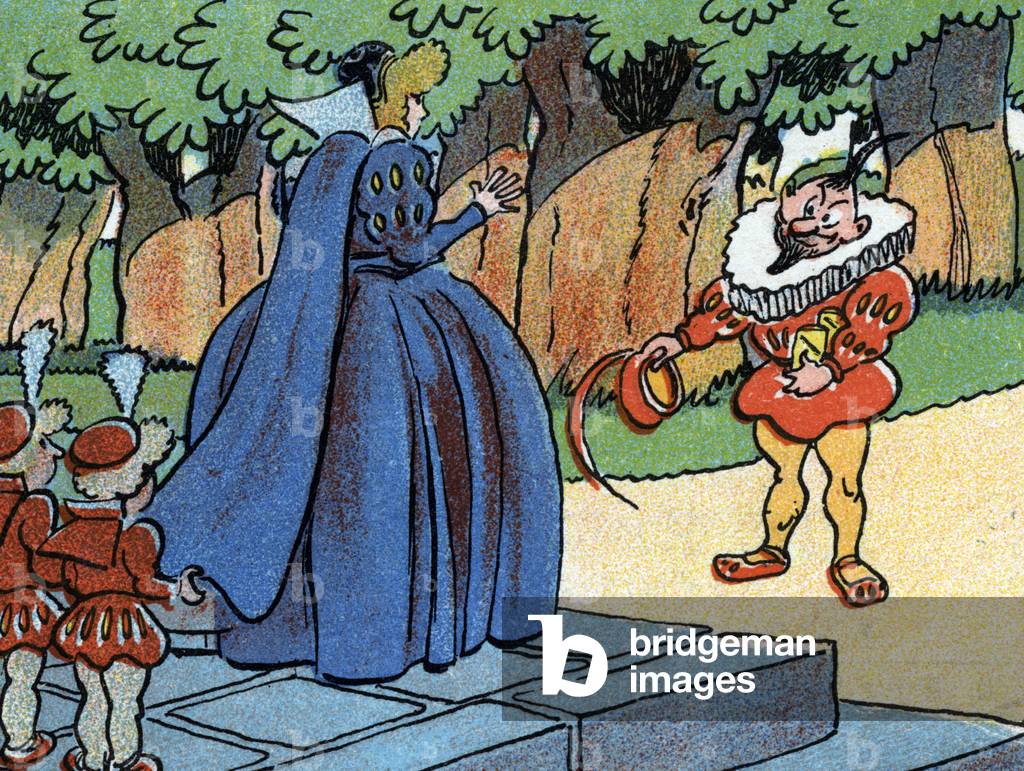 Illustration for “Riquet a la houppe”, tale by Charles Perrault (chromo)