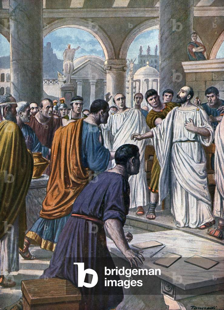 Antichità romana: i Tribuns Lucio Appuleio Saturnino e Caio Servilio Glaucia dell'assassinio del Partito Popol