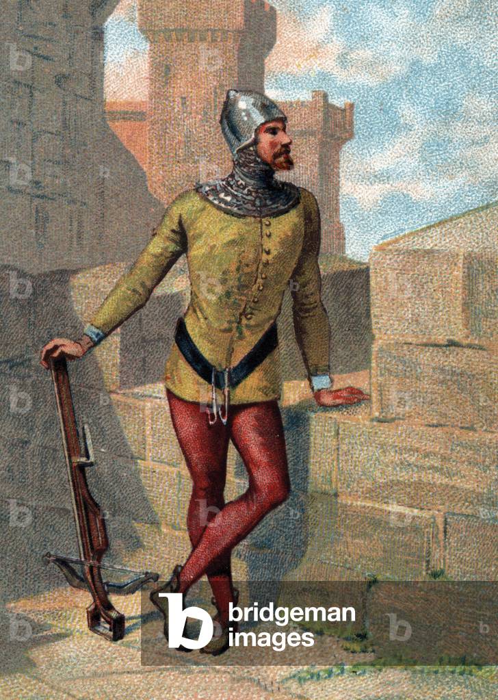 Chief of an urban militia in Paris, 14th century Chromolithography of the end of the 19th century Private collection