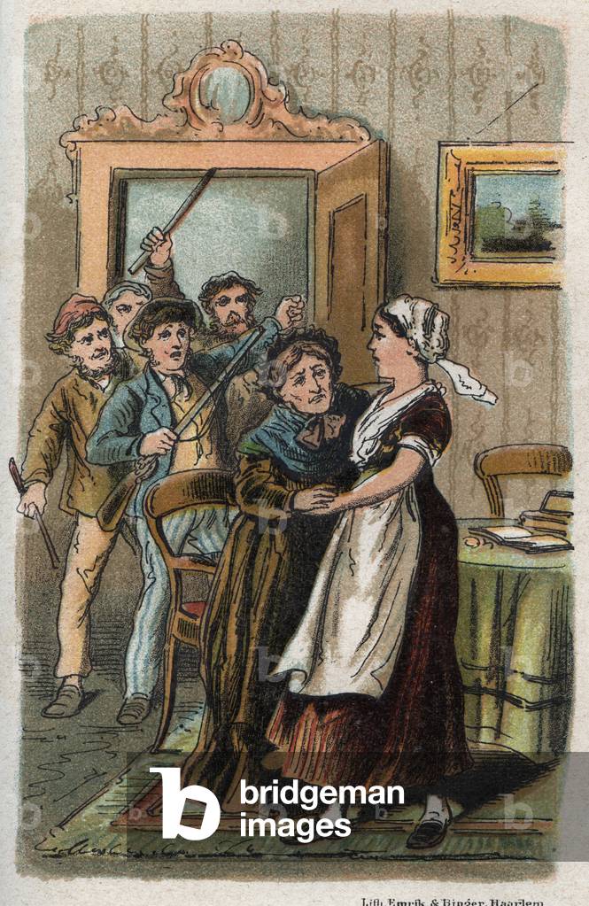 Image de Dessin représentant L'heroisme et le courage d'une jeune servante 1887