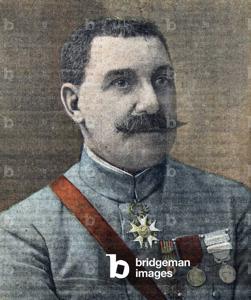 Portrait of General Pierre Berdoulat (1861-1931) Illustration from “The pelerin”” 28/10/1917 Private collection