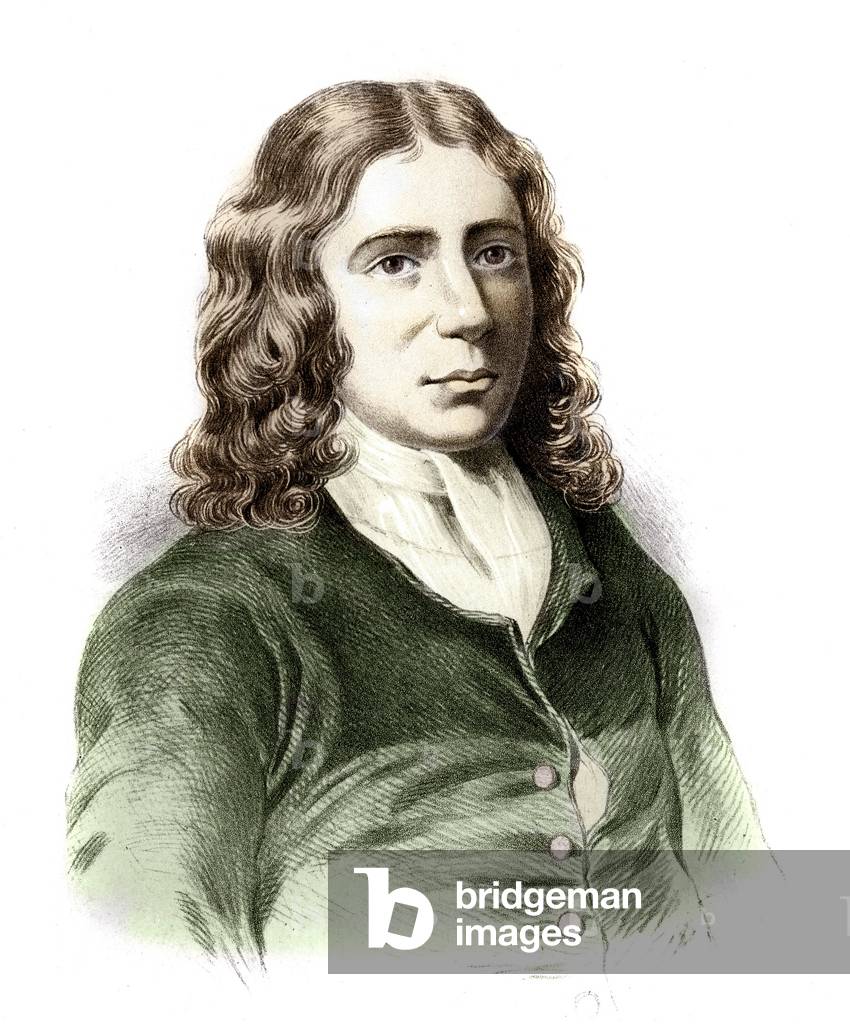 Portrait of the British Bucaneer, navigator and scientist William Dampier (1652-1715). 19th century (engraving)