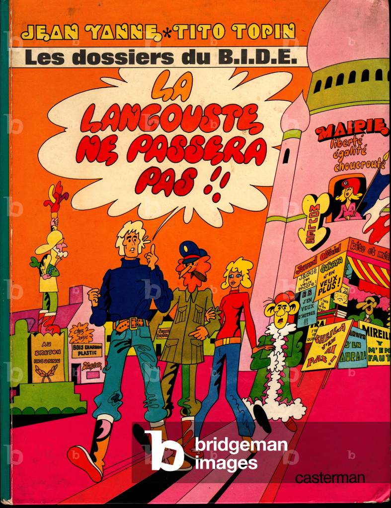 Jean Yanne - Tito Topin les dossiers du BDE - The lobster will not pass - comic strip Casterman 1969