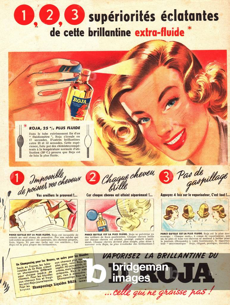 press advertisement brillantine Roja 1 2 3