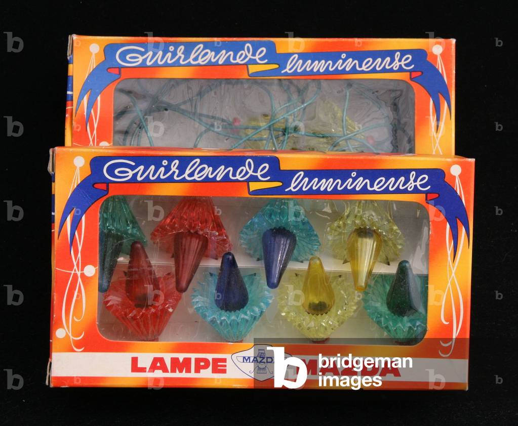 Christmas garlands lights Mazda in their boxes