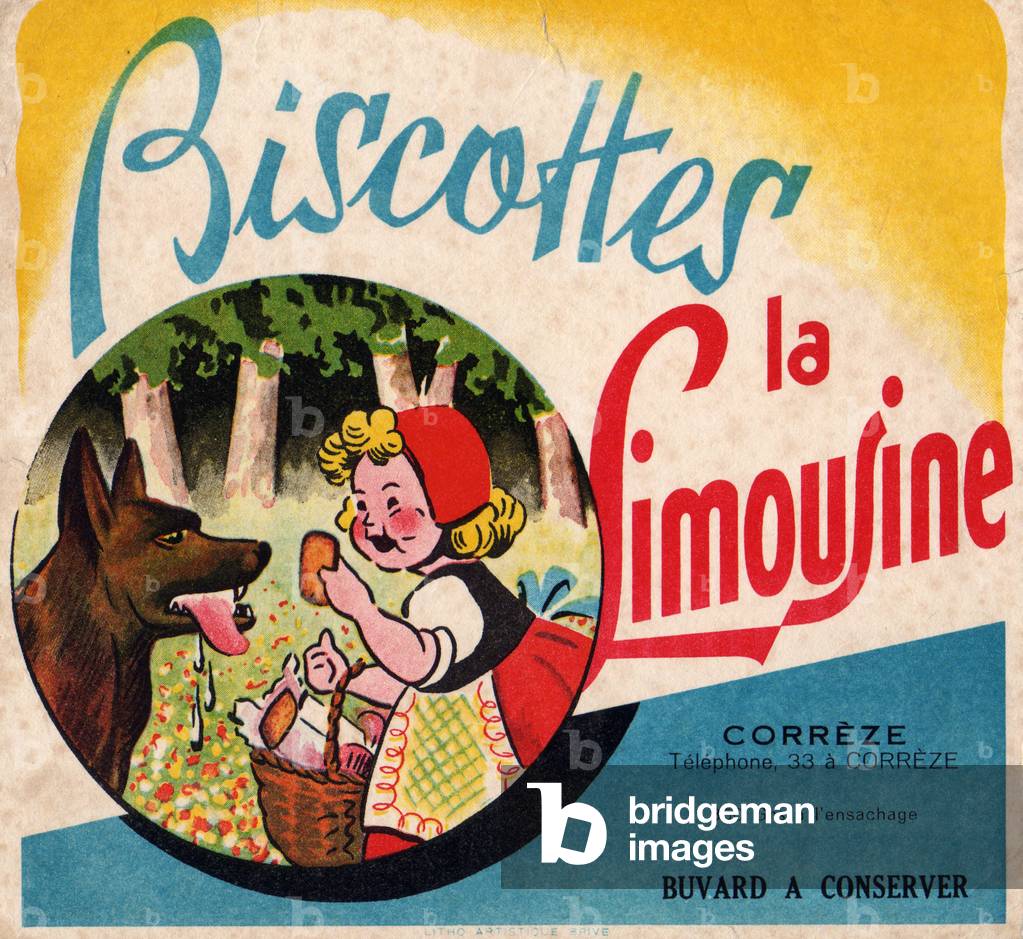 Buvard Biscottes La Limousine Petit chaperon rouge