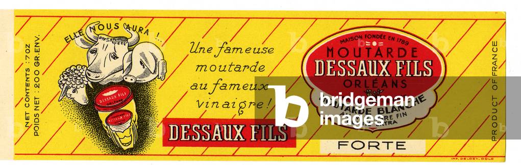 Dessaux Fils strong mustard label