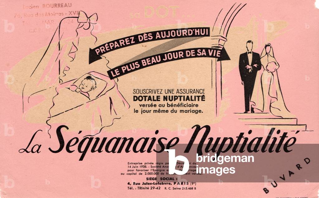 Buvard La sequanaise Nuptiale