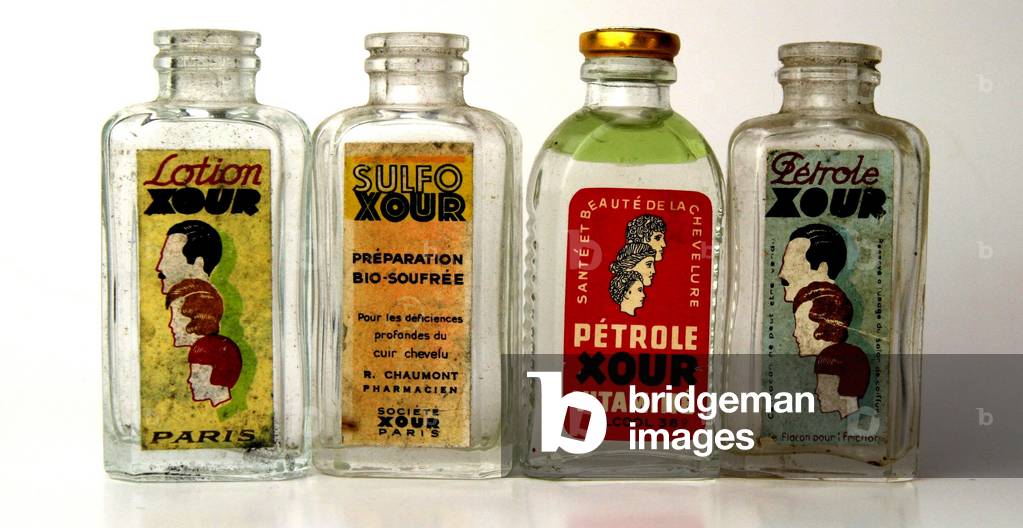 Xour lotion bottles circa 1950