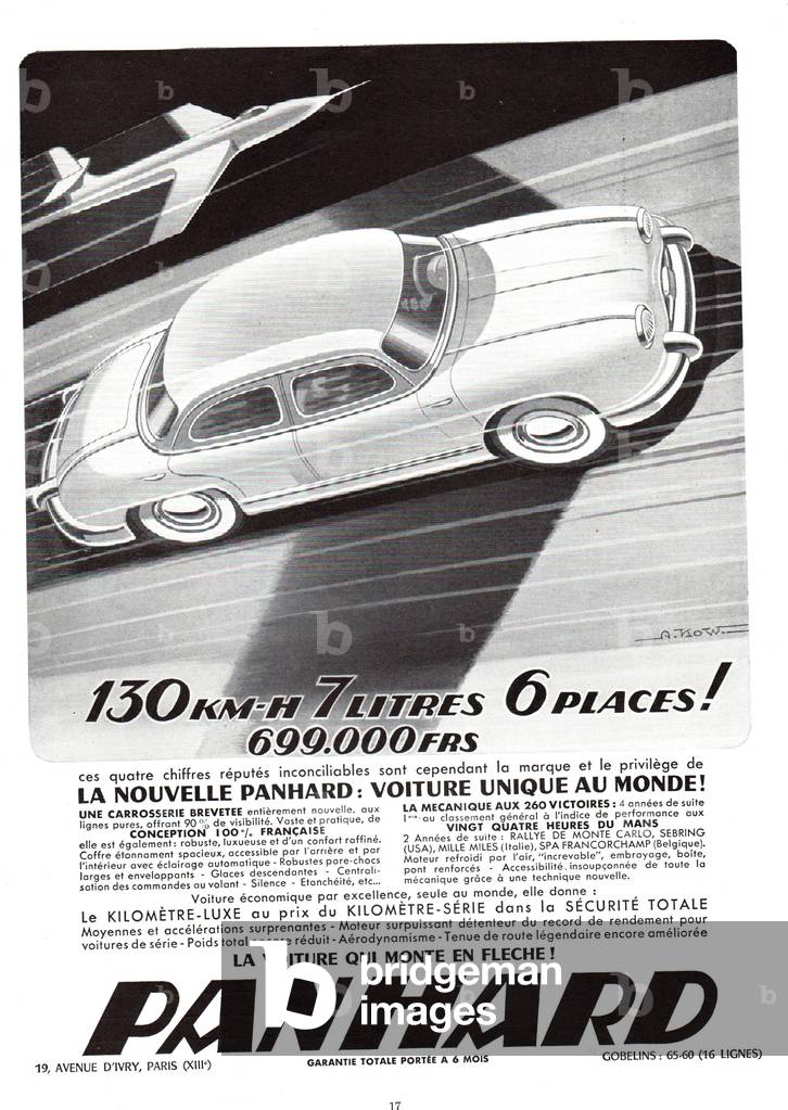 Press advertisement the Dyna Panhard 2