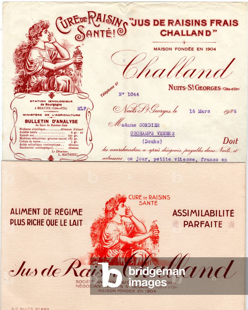 Drinking and Invoice Grape Juice Challand