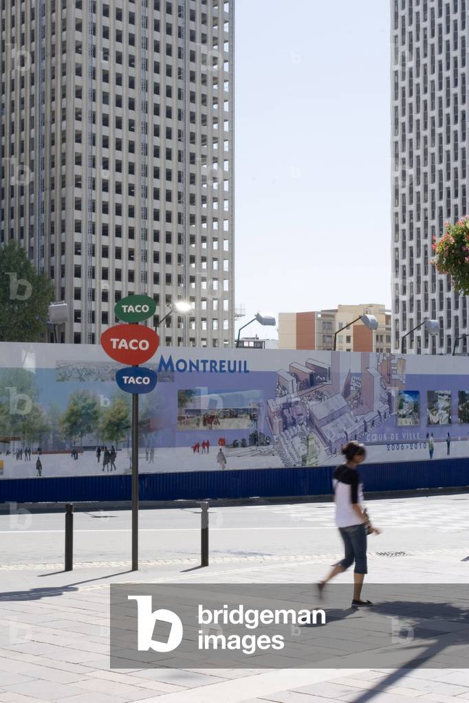 Place Jean Jaures in Montreuil (Seine Saint Denis)