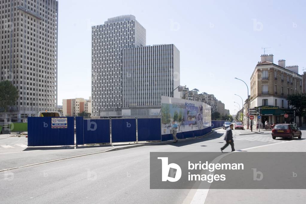 Place Jean Jaures in Montreuil (Seine Saint Denis)