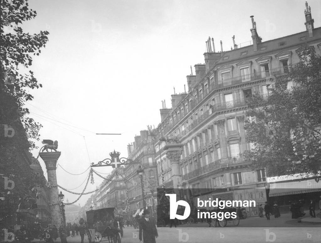 Franco-Italian Festival Decorations, Avenue de l'Opéra, Paris (1903)