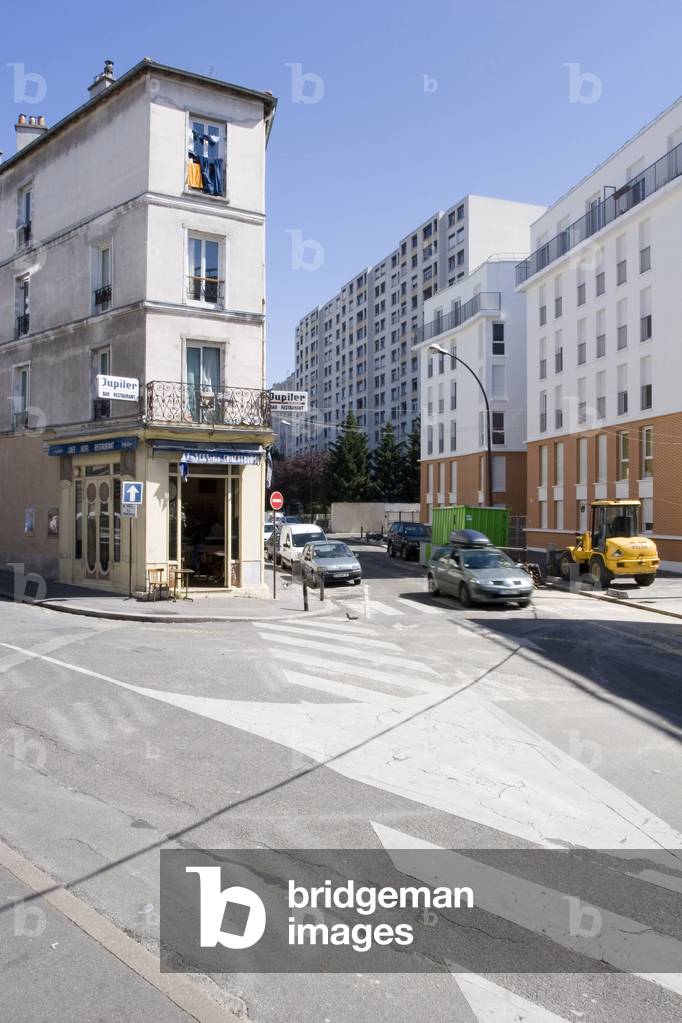 The corner of rue Etienne Marcel and rue Parmentier in Montreuil (Seine Saint Denis)