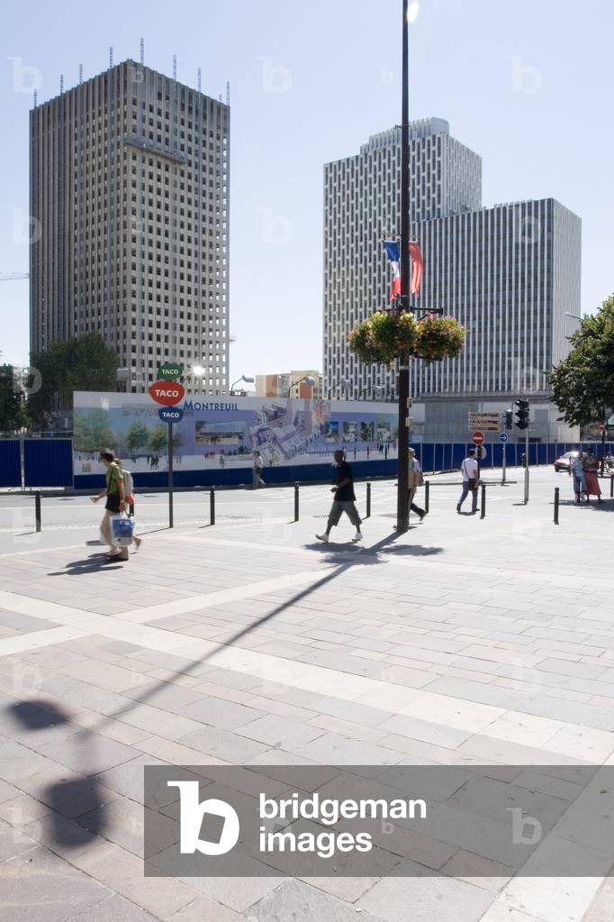 Place Jean Jaures in Montreuil (Seine Saint Denis)