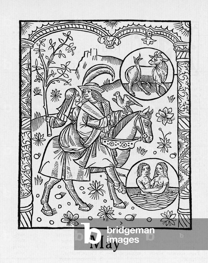 Image of Engraving depicting MONTH / MAY 1501 by Guy Marchant