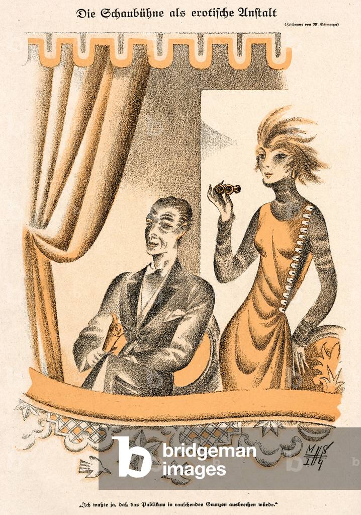 Bild von Druck "PAAR-/THEATERBOX 1920" 1920 von M. Schwarzer
